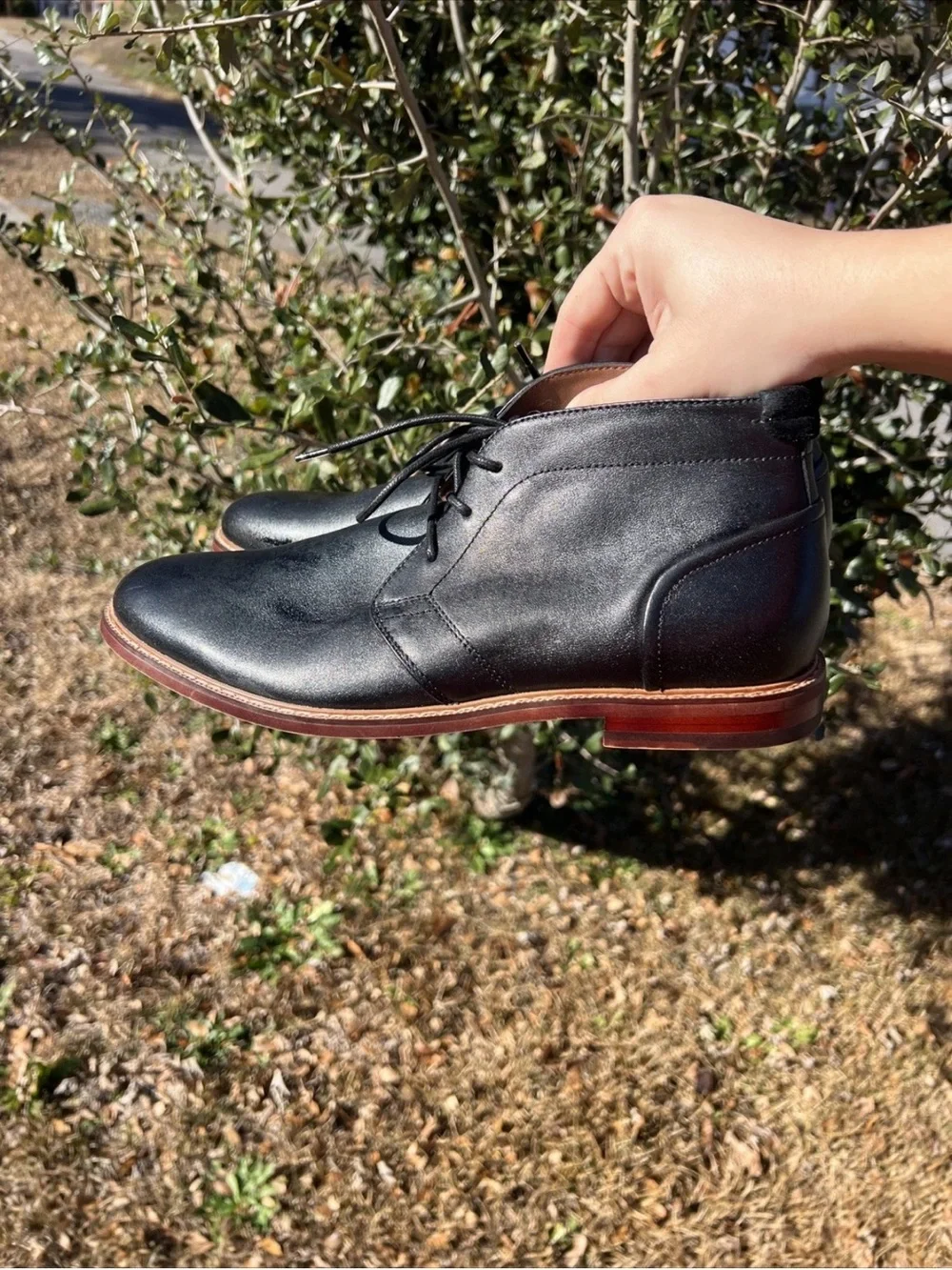 NEW Fairlane Black Leather Chukka Boots Men Size 10